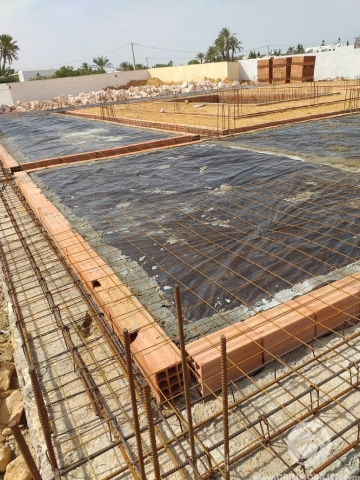 Première étape chantier en cours a Mezraya -                            Sale
                           Notre Chantiers Djerba